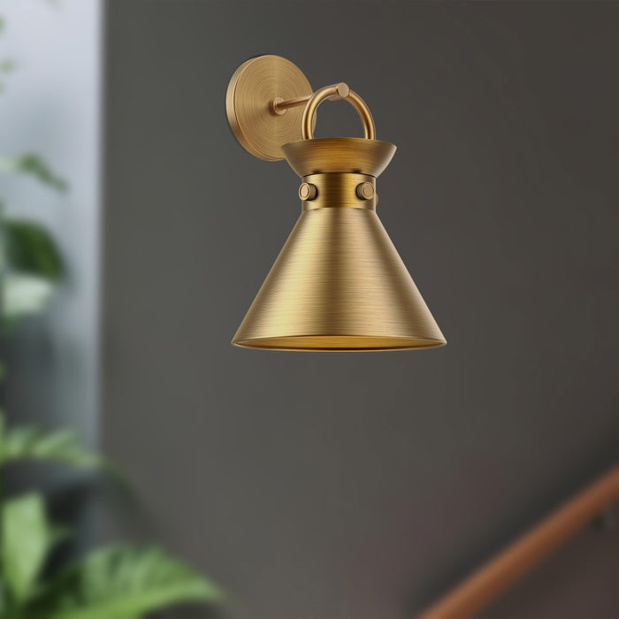 Emerson One Light Wall Sconce Aged Gold-Sconces-Alora-Lighting Design Store