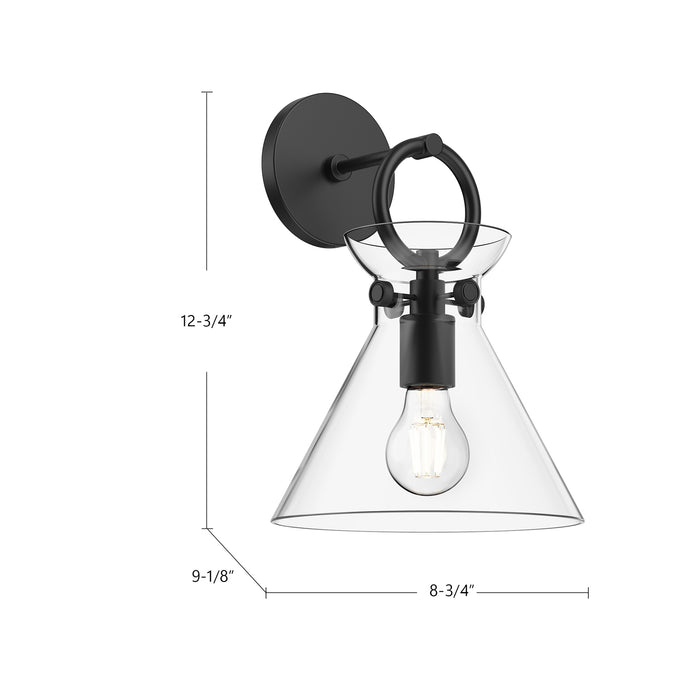 Emerson One Light Wall Sconce Matte Black/Smoked-Sconces-Alora-Lighting Design Store