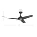 Emiko 56"Ceiling Fan Matte Black-Fans-Alora-Lighting Design Store