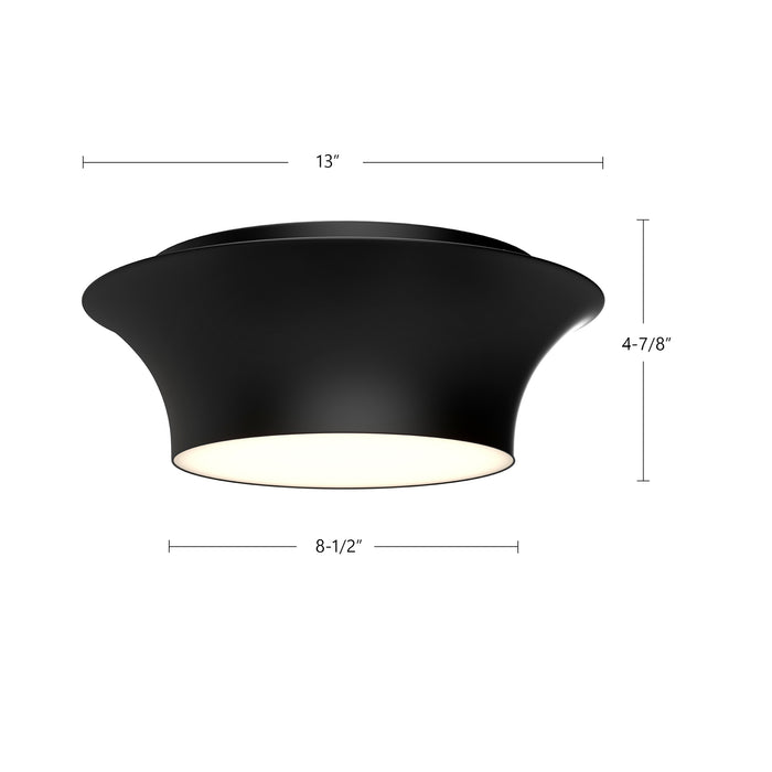 Emiko Two Light Flush Mount Brushed Gold-Flush Mounts-Alora-Lighting Design Store
