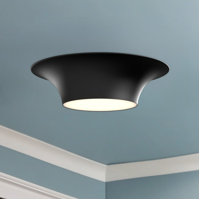 Emiko Two Light Flush Mount Matte Black-Flush Mounts-Alora-Lighting Design Store