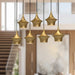 Emiko Seven Light Linear Pendant Brushed Gold-Linear/Island-Alora-Lighting Design Store