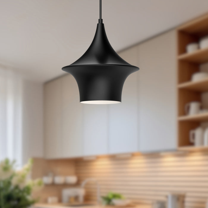 Emiko One Light Pendant Matte Black-Mini Pendants-Alora-Lighting Design Store