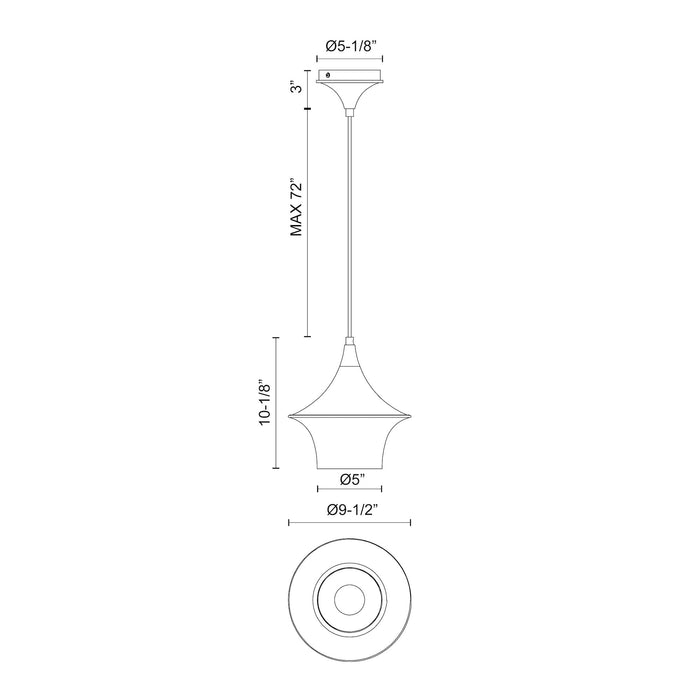 Emiko One Light Pendant Brushed Gold-Mini Pendants-Alora-Lighting Design Store