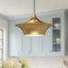 Emiko One Light Pendant Brushed Gold-Pendants-Alora-Lighting Design Store