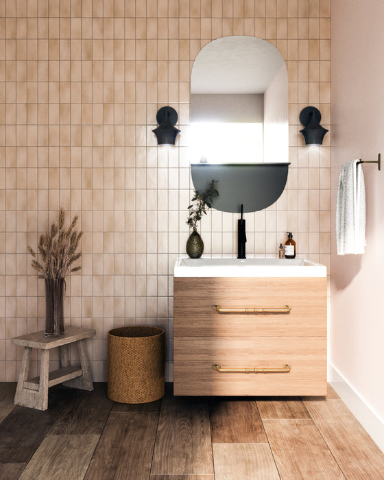 Emiko One Light Vanity Matte Black-Sconces-Alora-Lighting Design Store