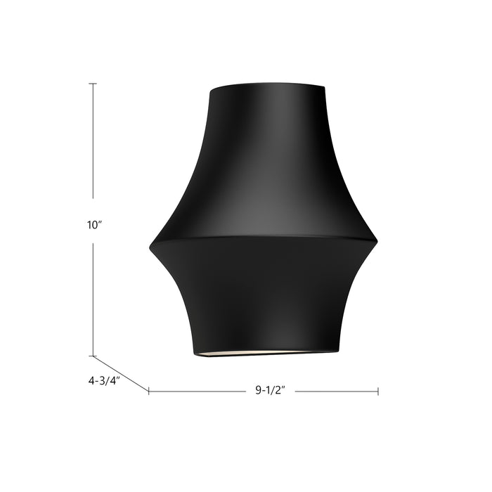 Emiko One Light Vanity Matte Black-Sconces-Alora-Lighting Design Store