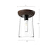 Emil One Light Flush Mount Matte Black/Walnut-Flush Mounts-Alora-Lighting Design Store
