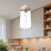 Emil One Light Pendant White/White Oak-Mini Pendants-Alora-Lighting Design Store
