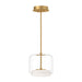 Enkel LED Pendant Clear/Brushed Gold-Mini Pendants-Kuzco Lighting-Lighting Design Store