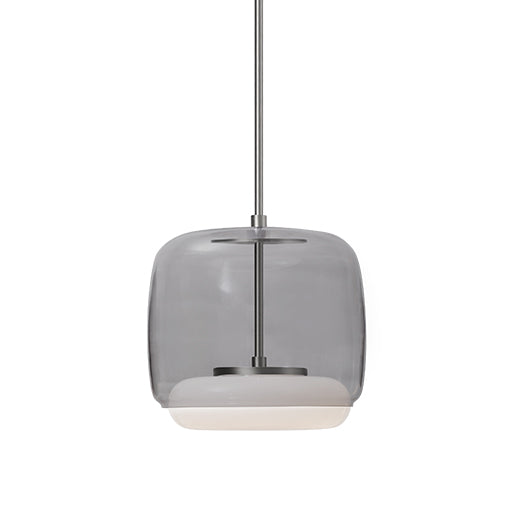 Enkel LED Pendant Smoked/Brushed Nickel-Pendants-Kuzco Lighting-Lighting Design Store