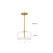 Enkel LED Pendant Clear/Brushed Gold-Pendants-Kuzco Lighting-Lighting Design Store