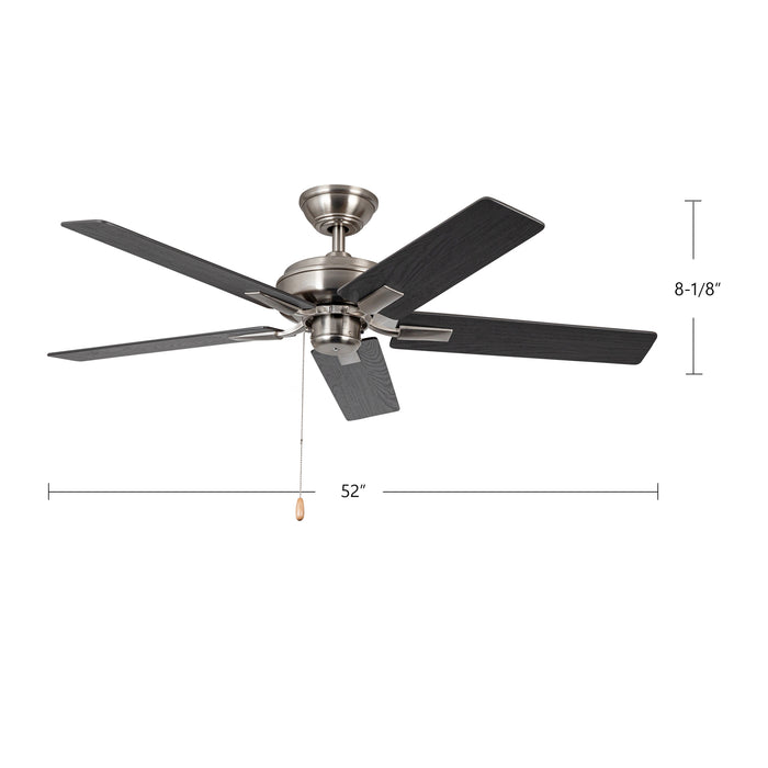 Erikson 52"Ceiling Fan Brushed Nickel-Fans-Kuzco Lighting-Lighting Design Store