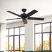 Erikson 52"Ceiling Fan Matte Black-Fans-Kuzco Lighting-Lighting Design Store