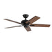 Erikson 52"Ceiling Fan Matte Black-Fans-Kuzco Lighting-Lighting Design Store