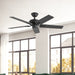 Erikson 52"Ceiling Fan Matte Black-Fans-Kuzco Lighting-Lighting Design Store