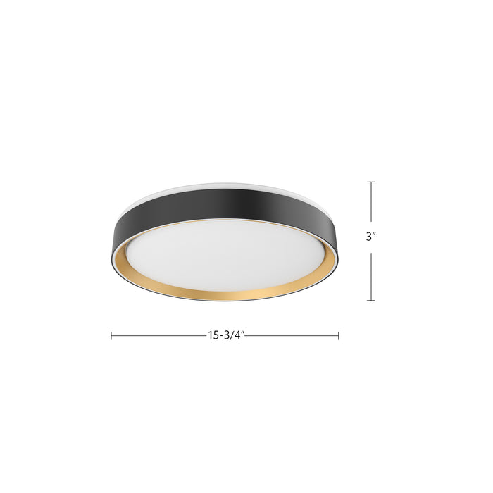Essex LED Flush Mount White/Gold-Flush Mounts-Kuzco Lighting-Lighting Design Store