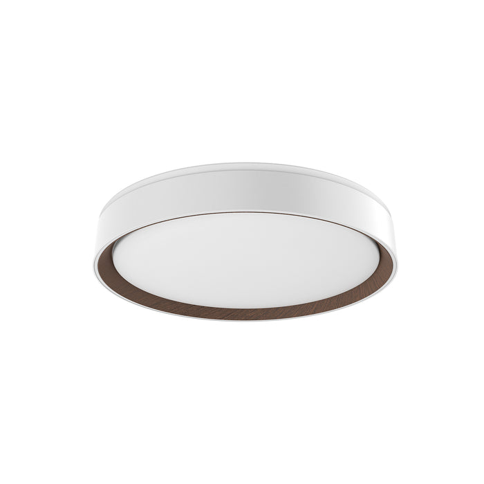 Essex LED Flush Mount White/Walnut-Flush Mounts-Kuzco Lighting-Lighting Design Store