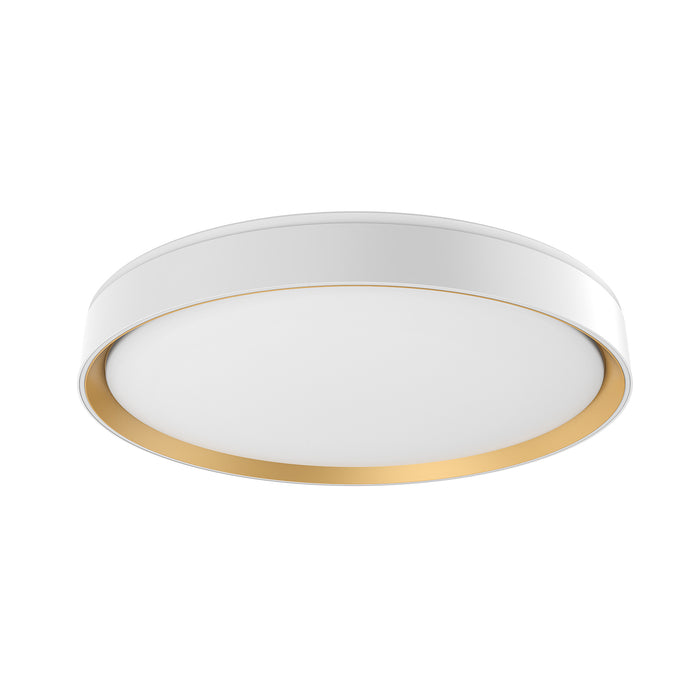 Essex LED Flush Mount White/Gold-Flush Mounts-Kuzco Lighting-Lighting Design Store