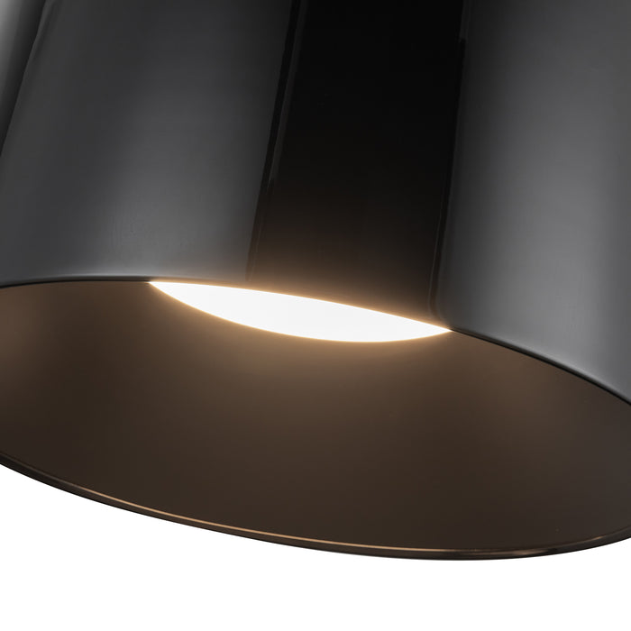Etta LED Flush Mount Jet Black-Flush Mounts-Kuzco Lighting-Lighting Design Store