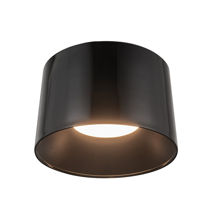 Etta LED Flush Mount Jet Black-Flush Mounts-Kuzco Lighting-Lighting Design Store