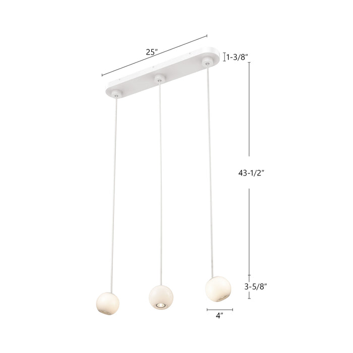 Europa LED Pendant White-Linear/Island-Kuzco Lighting-Lighting Design Store