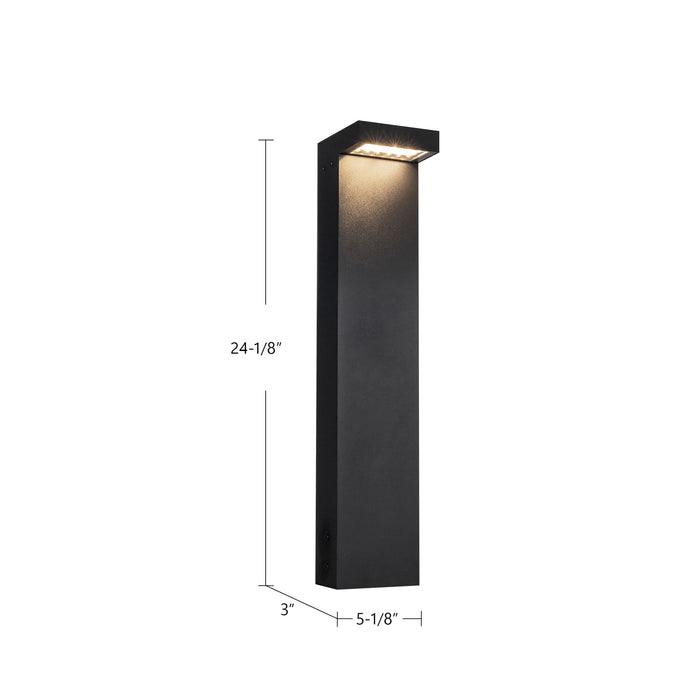 Evans LED Exterior Bollard Black-Landscape Ltg.-Kuzco Lighting-Lighting Design Store