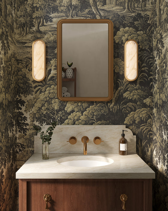 Evelyn LED Bathroom Vanity Brushed Gold/Alabaster