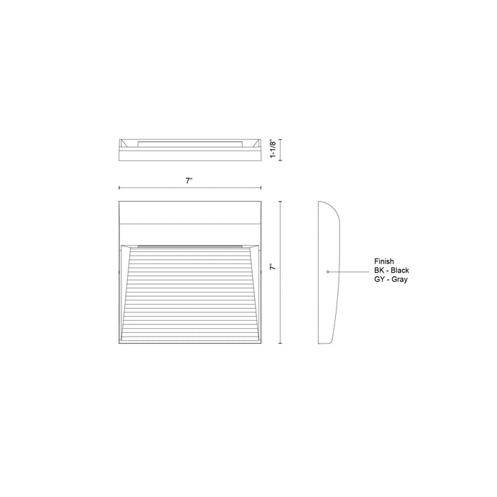 Casa LED Exterior Wall Sconce Black-Landscape Ltg.-Kuzco Lighting-Lighting Design Store