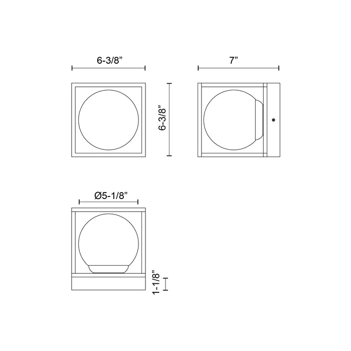 Amelia One Light Outdoor Wall Lantern Black-Exterior-Alora-Lighting Design Store