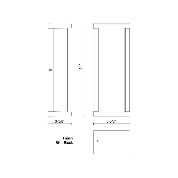 Bravo LED Exterior Wall Mount Black-Exterior-Kuzco Lighting-Lighting Design Store