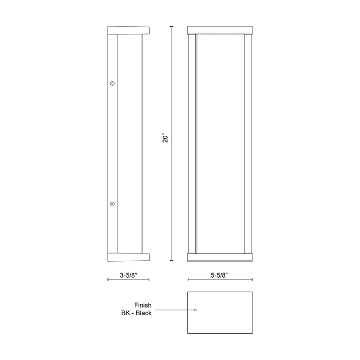 Bravo LED Exterior Wall Mount Black-Exterior-Kuzco Lighting-Lighting Design Store