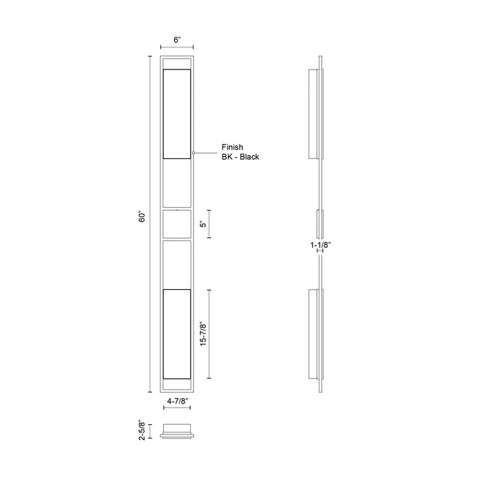 Aspen LED Exterior Wall Mount Black-Exterior-Kuzco Lighting-Lighting Design Store