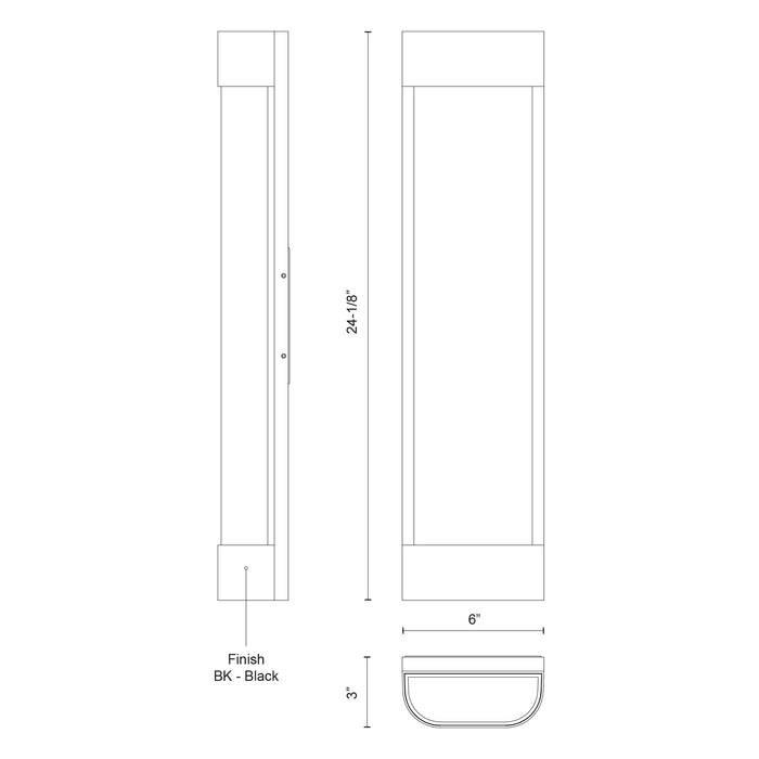 Moondew LED Exterior Wall Sconce Black-Exterior-Kuzco Lighting-Lighting Design Store