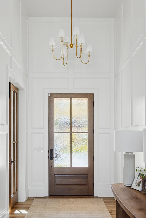 Vendome Eight Light Chandelier Hand-Rubbed Antique Brass-Large Chandeliers-Visual Comfort Signature-Lighting Design Store