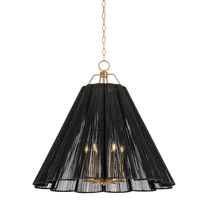 Sonoma Six Light Chandelier Patina Gold Leaf