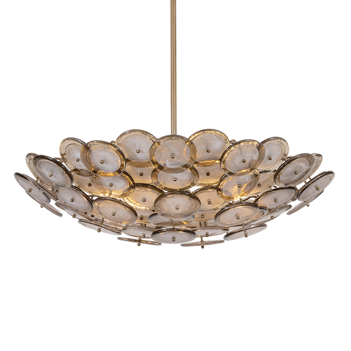 Wassama Eight Light Chandelier Patina Brass