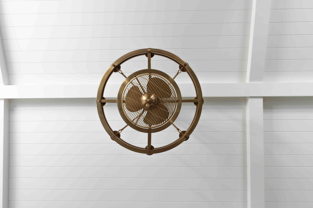 Lyon Eight Light Fan D'lier Warm Brass-Fans-Savoy House-Lighting Design Store