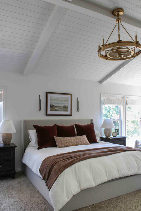 Lyon Eight Light Fan D'lier Warm Brass-Fans-Savoy House-Lighting Design Store