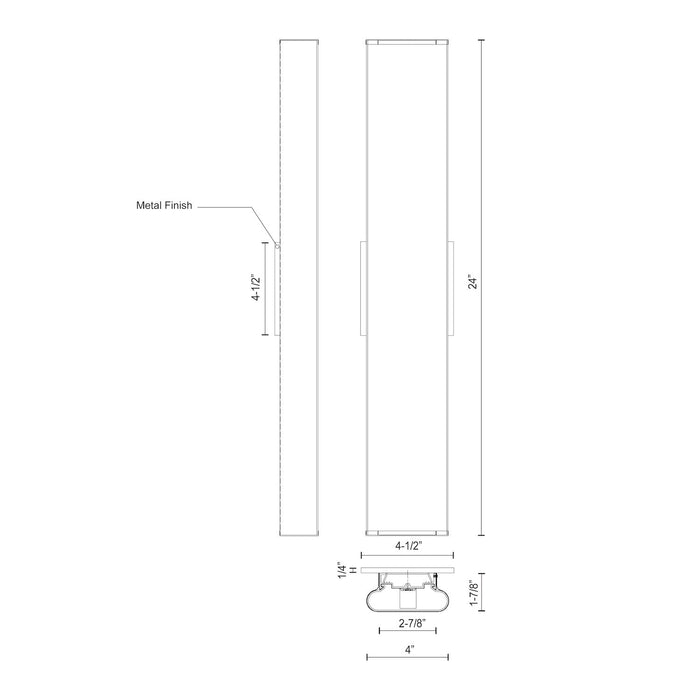 Ferguson LED Bathroom Fixture Black-Bathroom Fixtures-Kuzco Lighting-Lighting Design Store