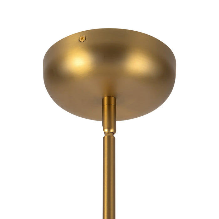 Fiona Seven Light Chandelier Brushed Gold/Opal Glass