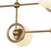 Fiore Four Light Chandelier Brushed Gold/Glossy Opal Glass-Linear/Island-Alora-Lighting Design Store