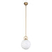 Fiore One Light Pendant Brushed Gold/Glossy Opal Glass-Mini Pendants-Alora-Lighting Design Store