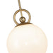 Fiore One Light Pendant Brushed Gold/Glossy Opal Glass-Mini Pendants-Alora-Lighting Design Store