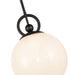 Fiore One Light Pendant Matte Black/Glossy Opal Glass-Mini Pendants-Alora-Lighting Design Store