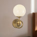 Fiore One Light Wall Vanity Brushed Gold/Glossy Opal Glass-Sconces-Alora-Lighting Design Store