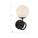 Fiore One Light Wall Vanity Matte Black/Glossy Opal Glass-Sconces-Alora-Lighting Design Store