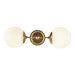 Fiore Two Light Wall Vanity Brushed Gold/Glossy Opal Glass-Sconces-Alora-Lighting Design Store