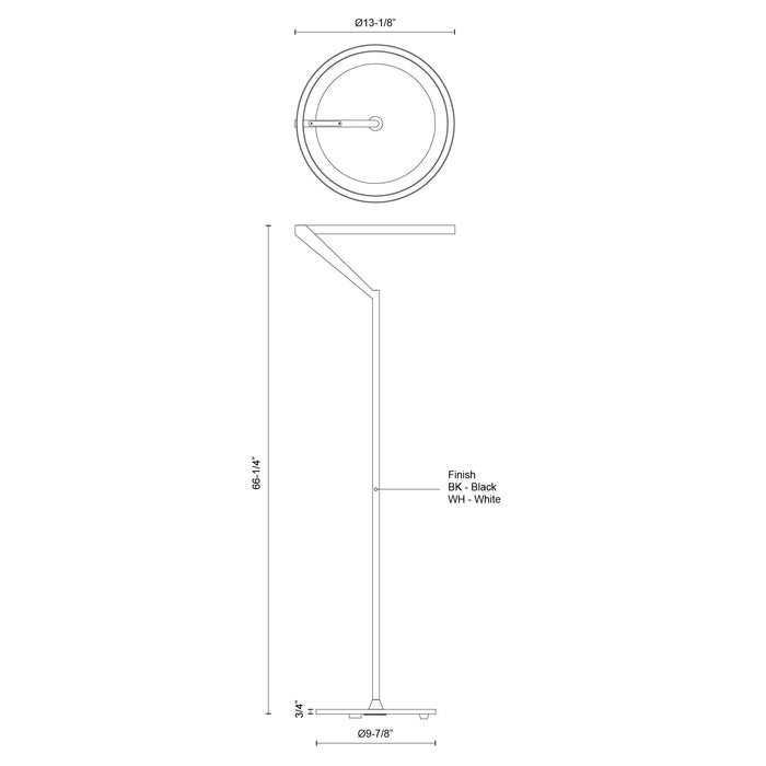 Roda LED Floor Lamp White-Lamps-Kuzco Lighting-Lighting Design Store