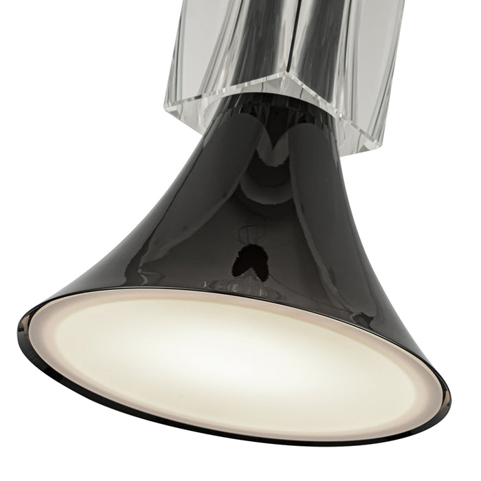 Floe LED Pendant Glossy Black/Clear Crystal-Mini Pendants-Kuzco Lighting-Lighting Design Store